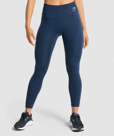 Women's Gymshark Training Leggings Navy | NZ 4TLFOH